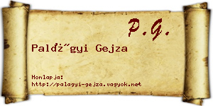 Palágyi Gejza névjegykártya